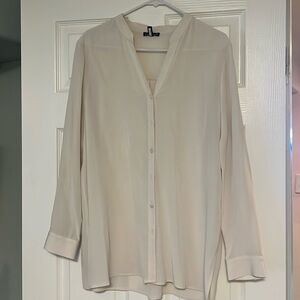 Women's Cream Button Down Shirt